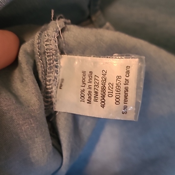 Sonoma Chambray Button Down Shirt Large - Picture 6 of 9